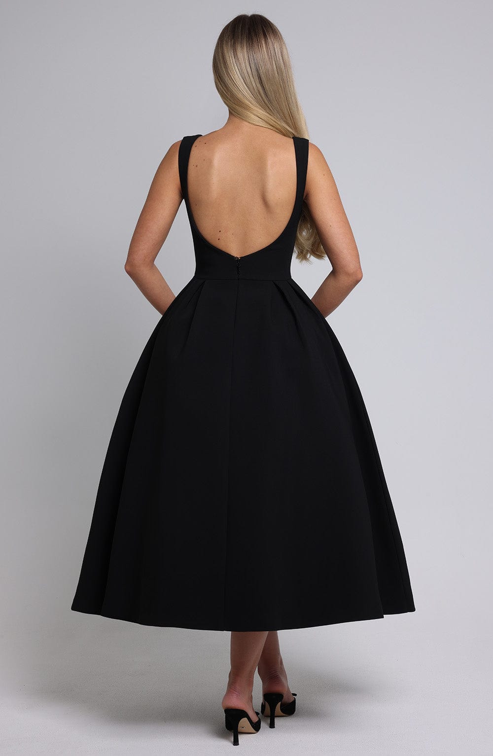 Elenari Midi Dress in Black by Clandour, product photo 7
