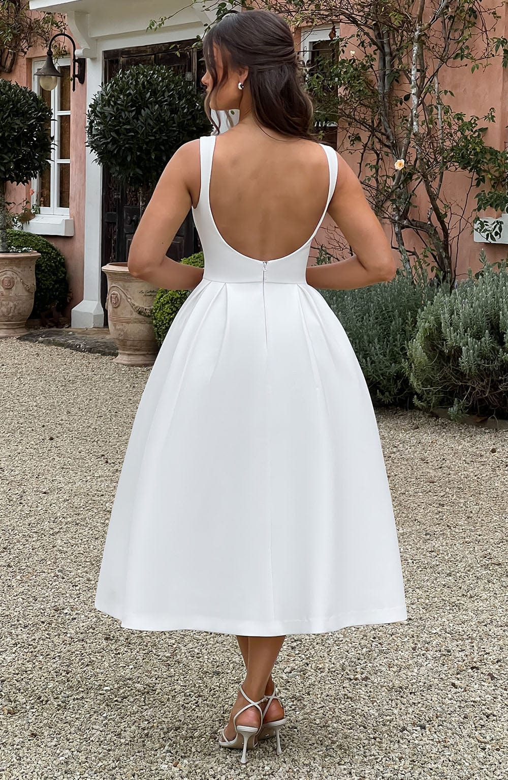 Elenari Midi Dress in Ivory by Clandour, product photo 4
