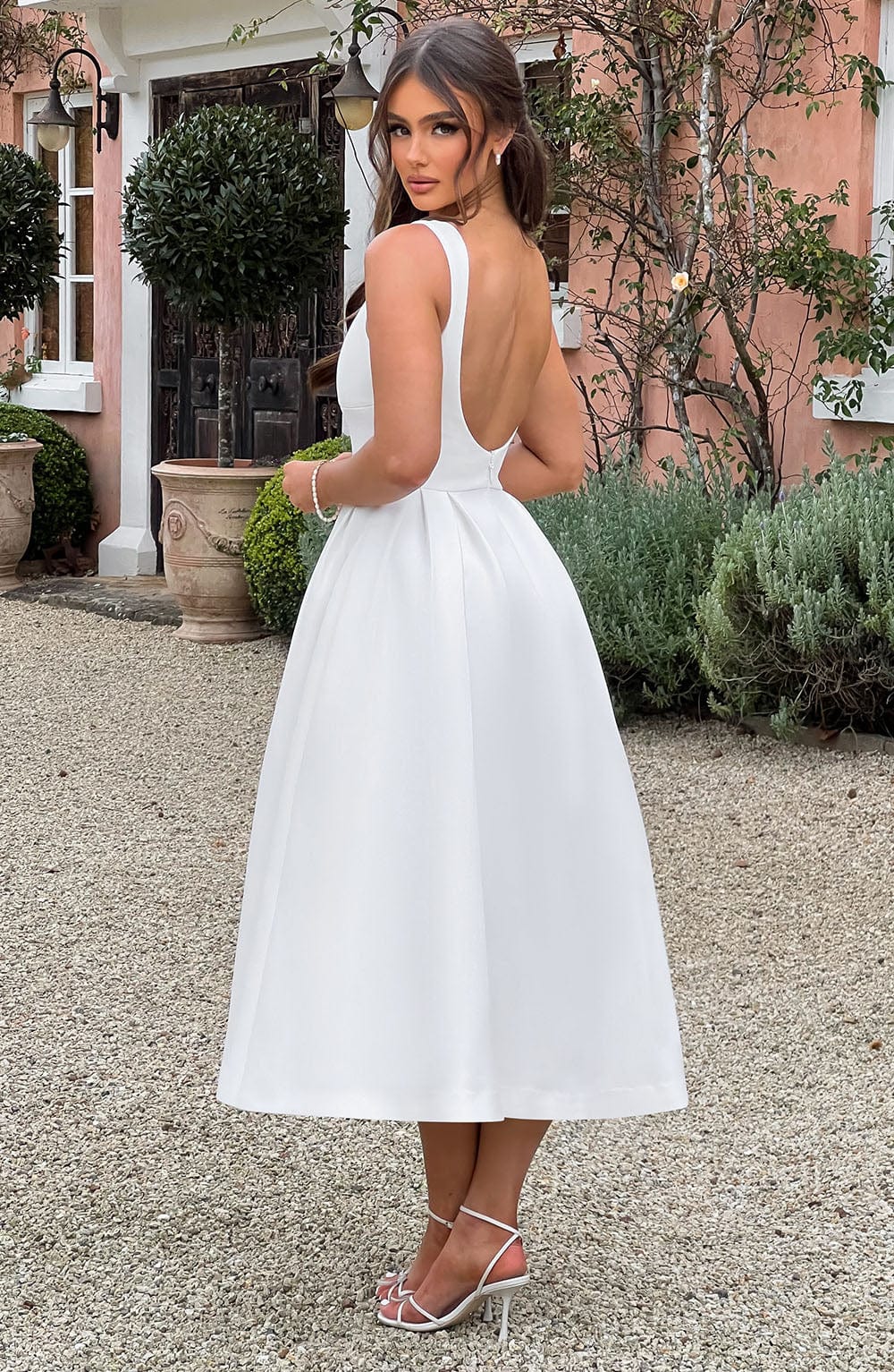 Elenari Midi Dress in Ivory by Clandour, product photo 7