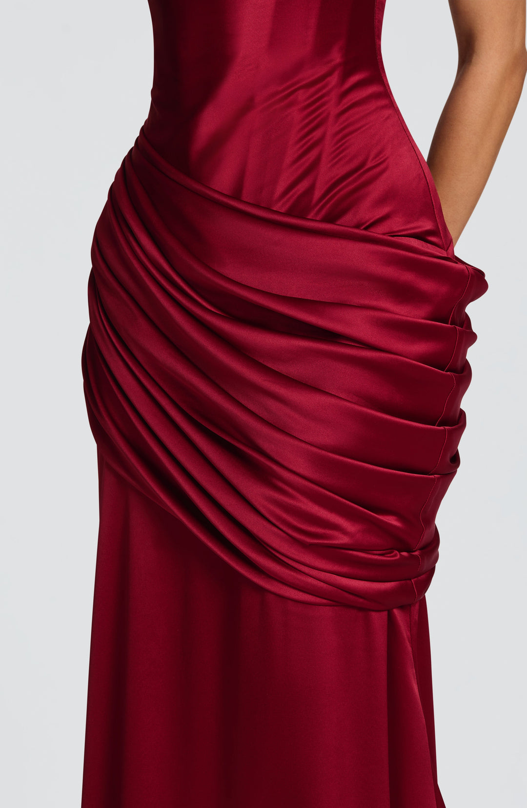 Elenelia Gown in Burgundy by Clandour, product photo 7