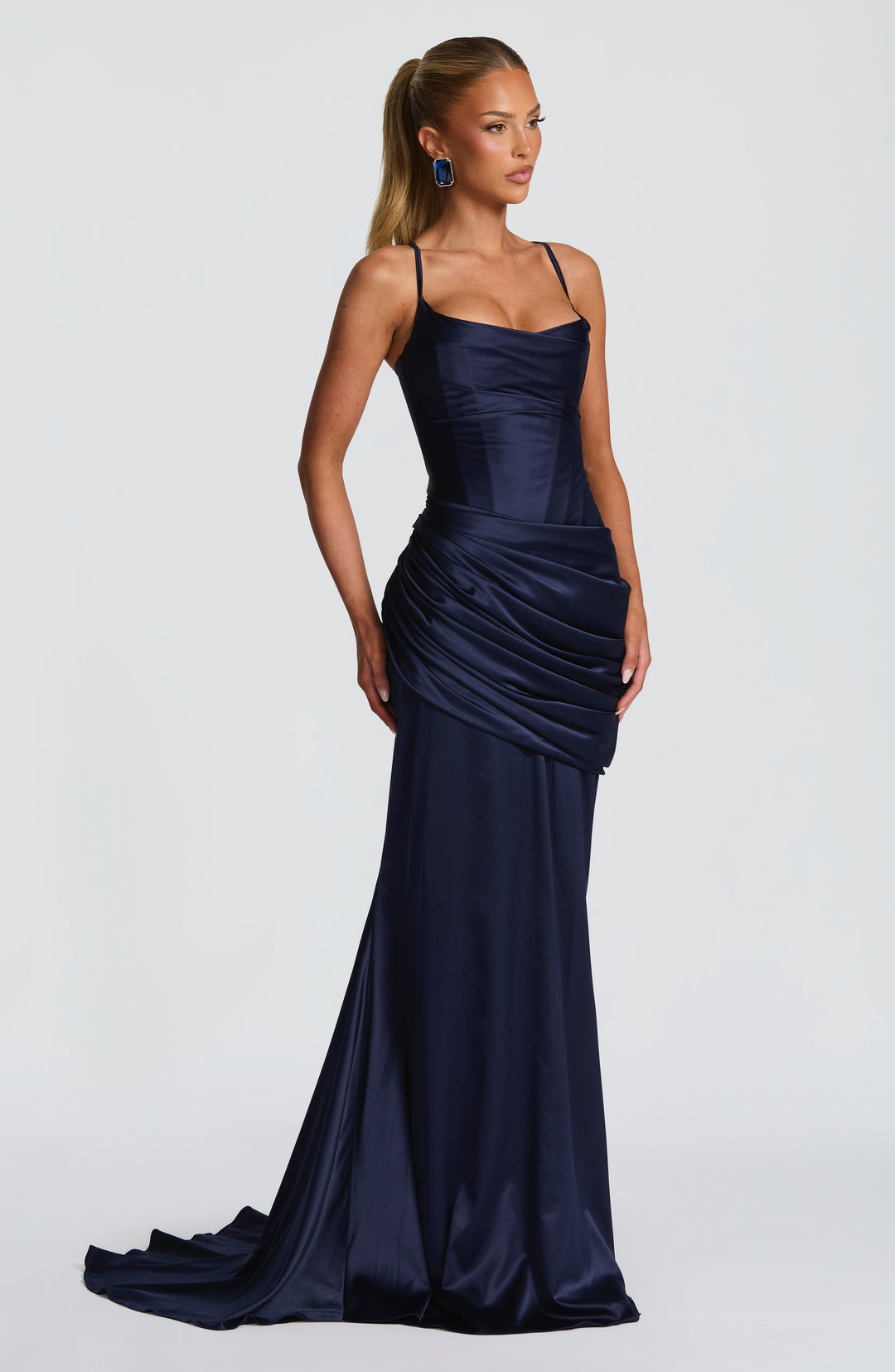 Elenelia Gown in Navy by Clandour, product photo 5