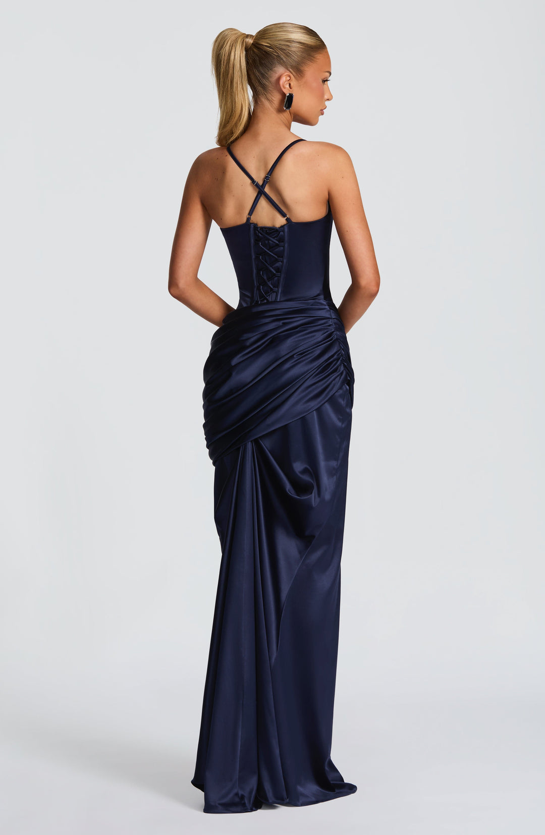 Elenelia Gown in Navy by Clandour, product photo 7