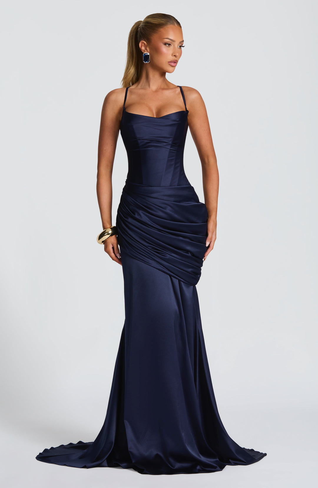 Elenelia Gown in Navy by Clandour, product photo 9