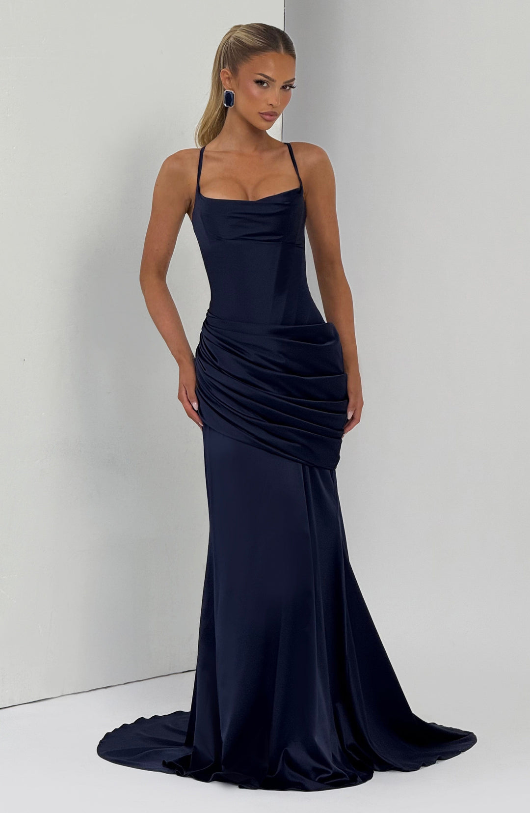 Elenelia Gown in Navy by Clandour, product photo 11