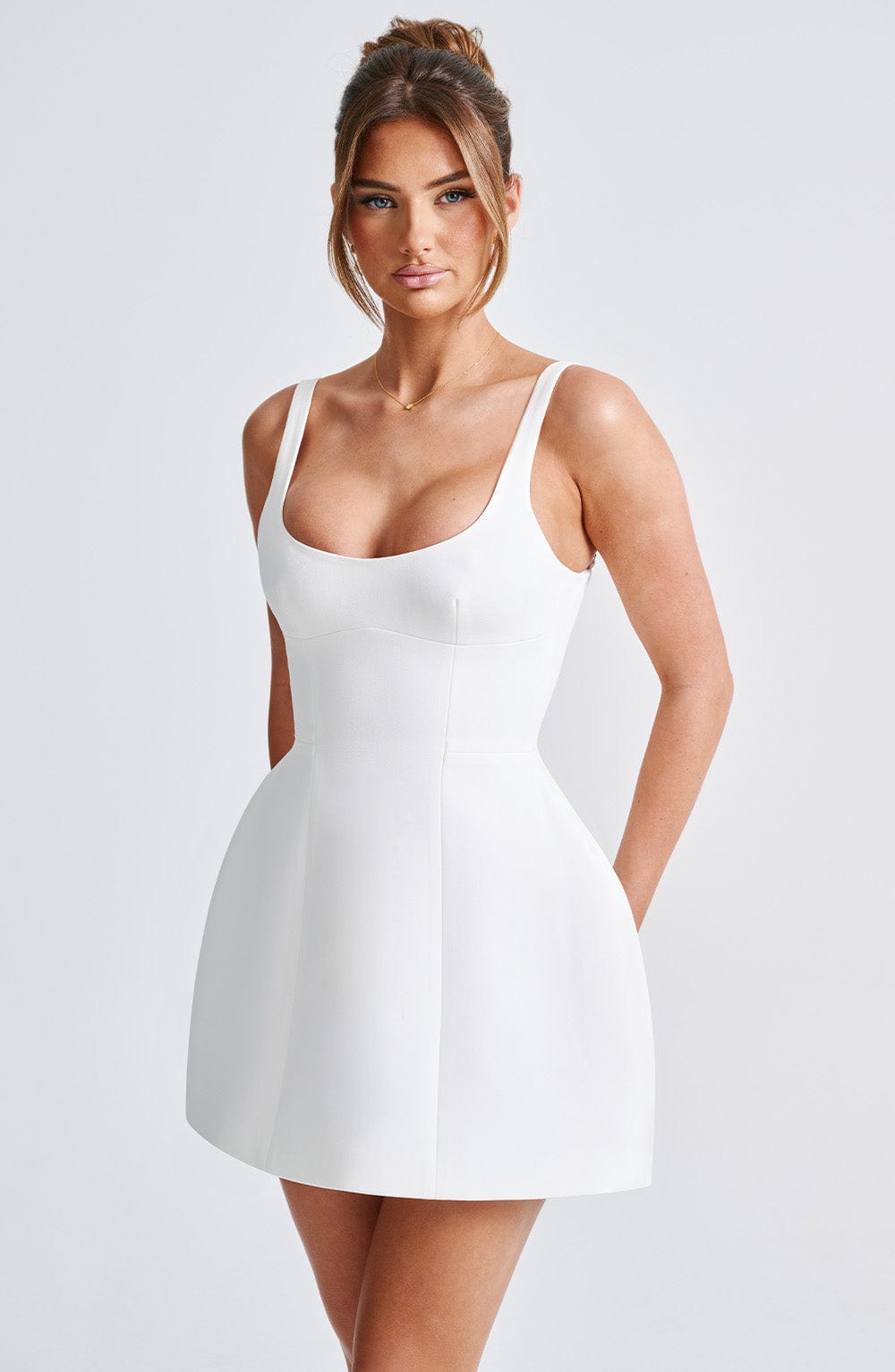 Elenella Mini Dress Ivory by Clandour, product photo 5