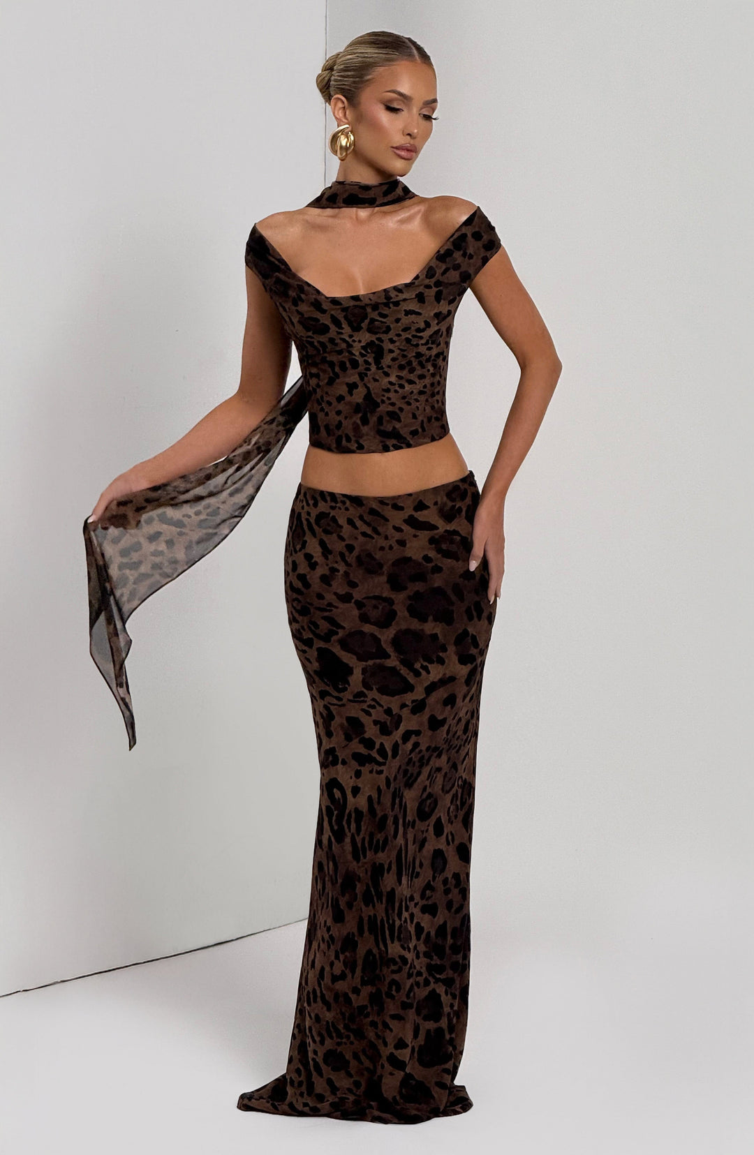 Elenena Maxi Skirt in Leopard Print by Clandour, product photo 6