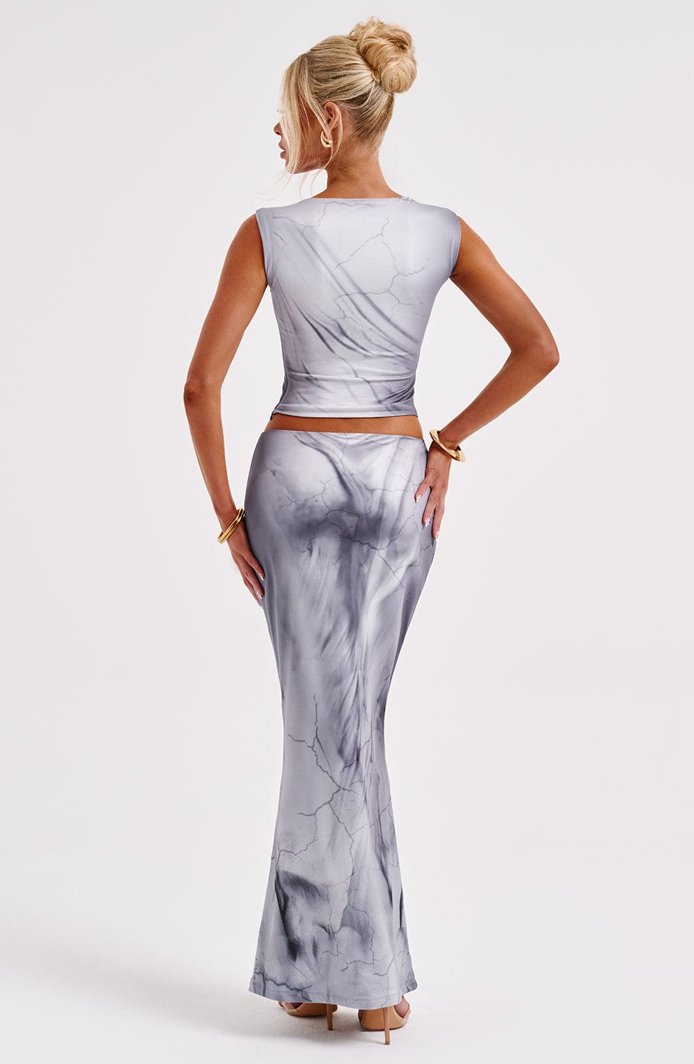 Elenette Top in Grey Body Print by Clandour, product photo 6