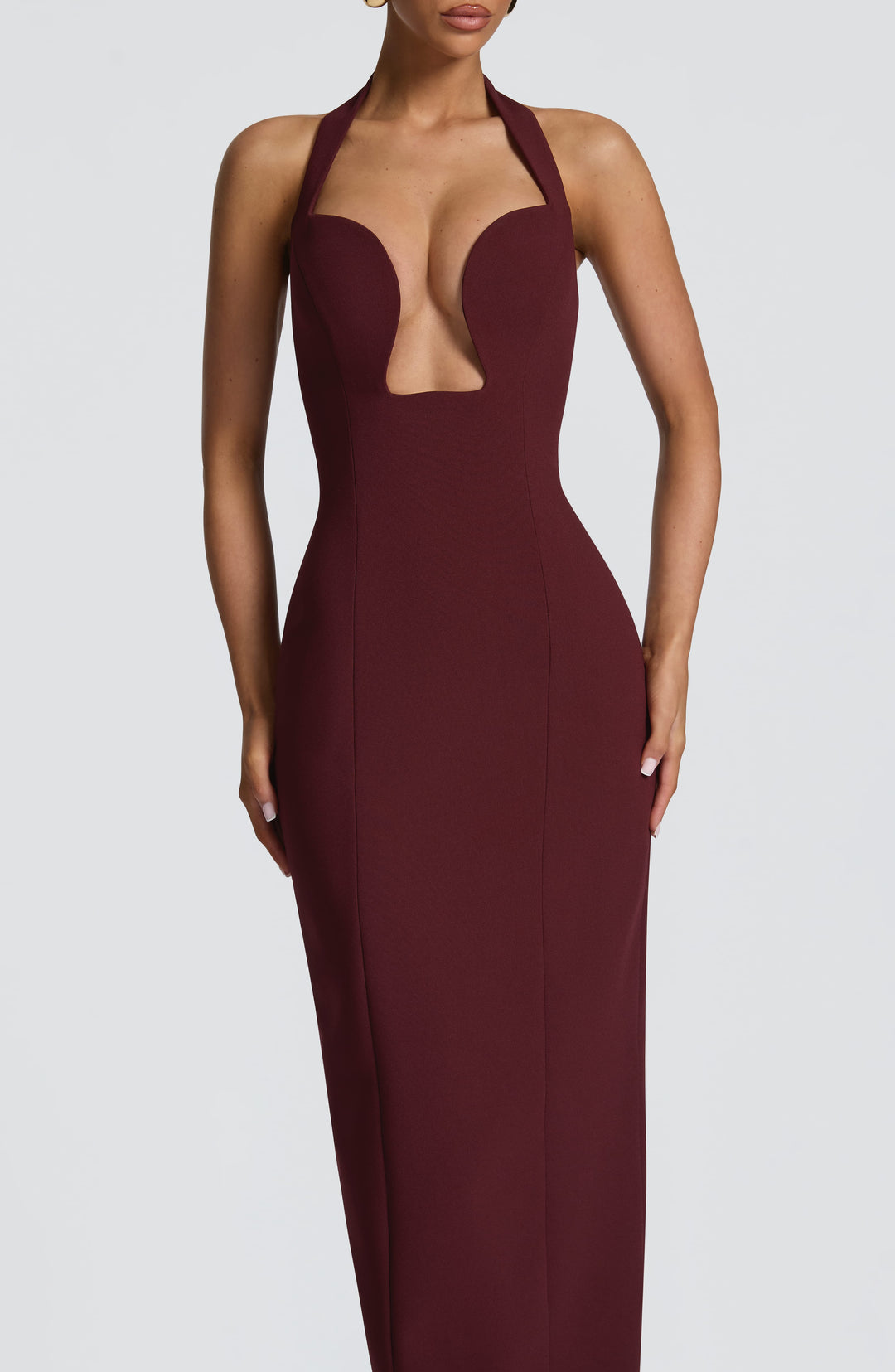 Elenina Maxi Dress in Cherry Lacquer by Clandour, product photo 6