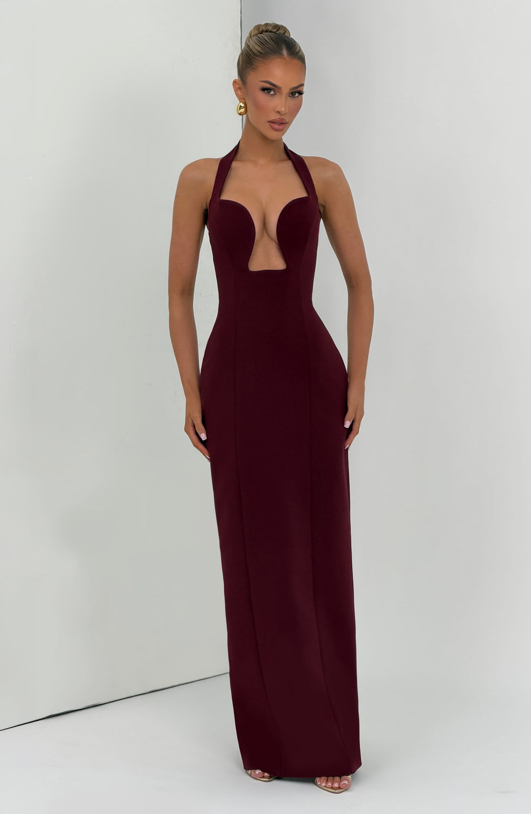 Elenina Maxi Dress in Cherry Lacquer by Clandour, product photo 9