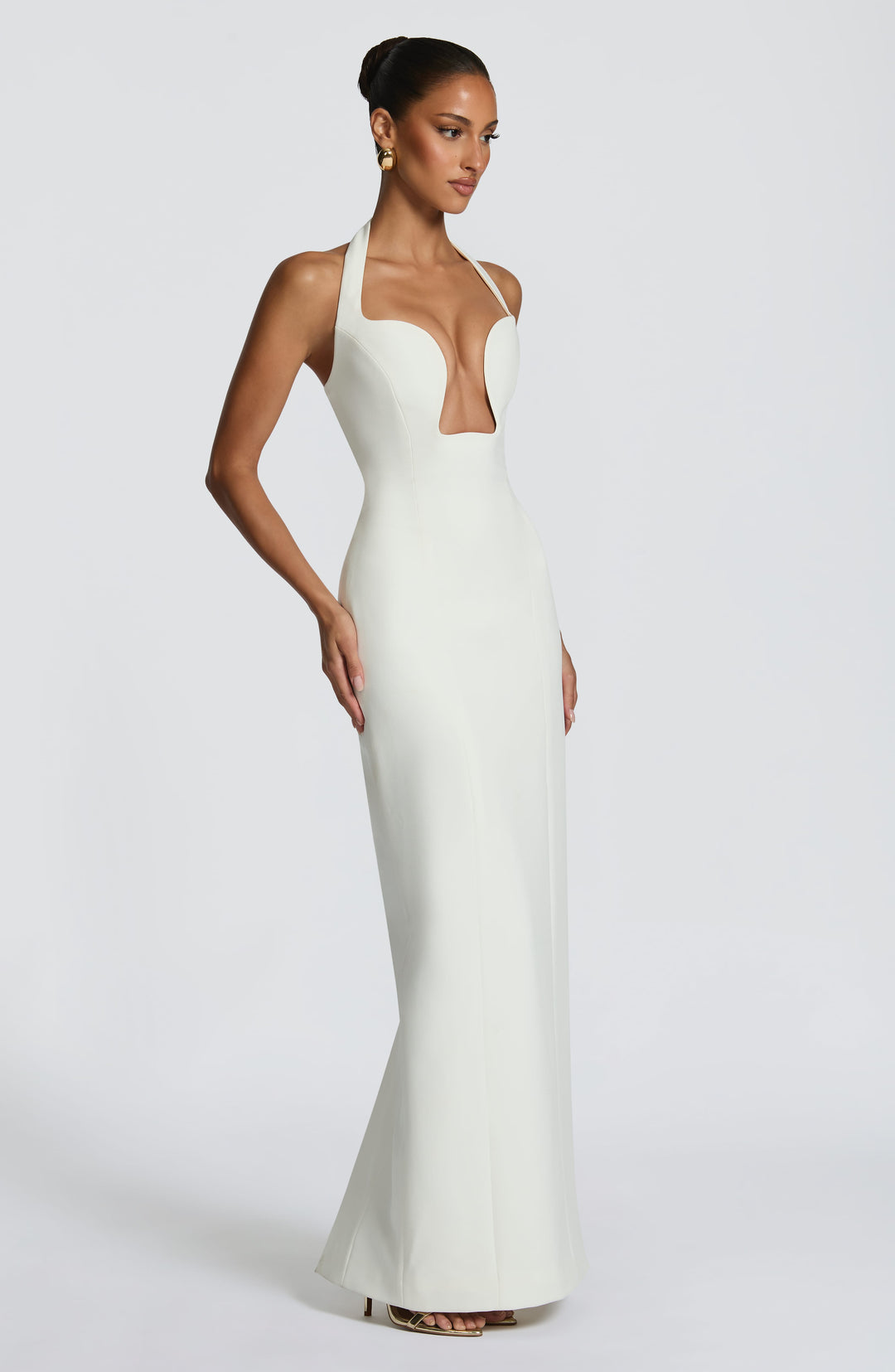 Elenina Maxi Dress in Ivory by Clandour, product photo 3
