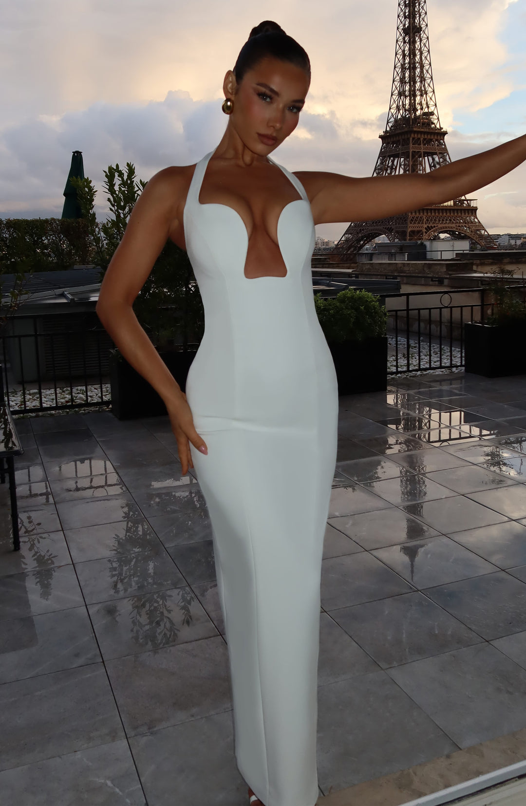 Elenina Maxi Dress in Ivory by Clandour, product photo 6
