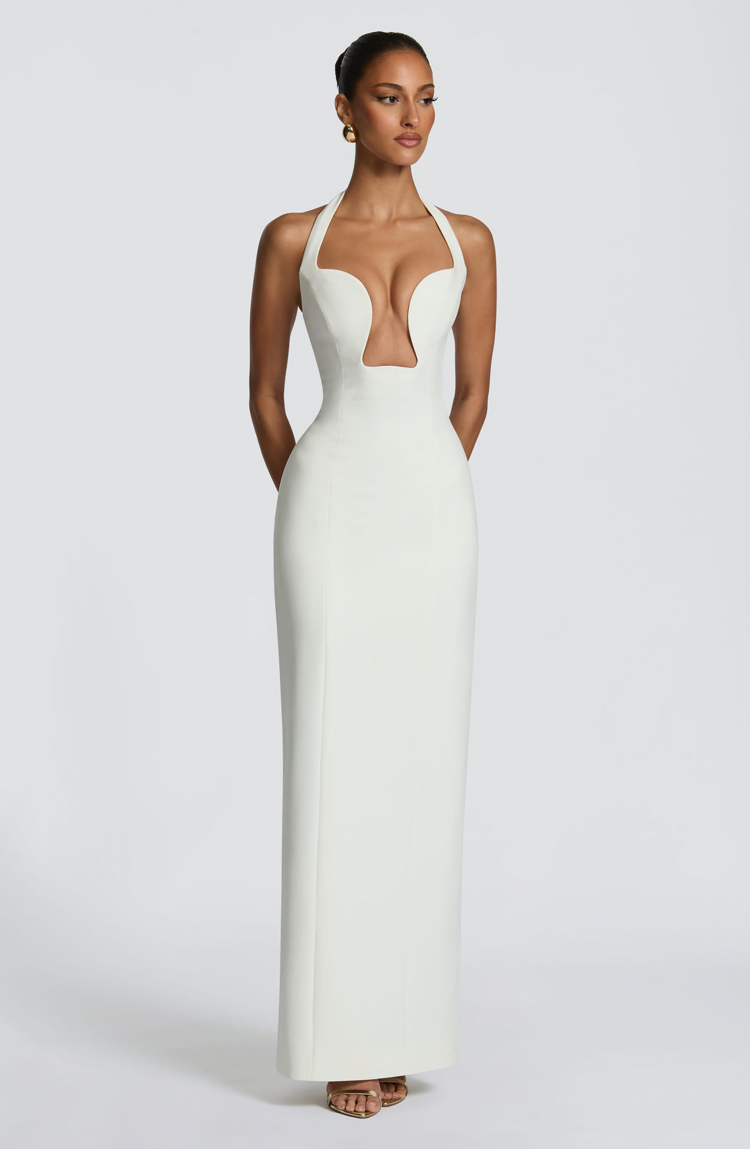 Elenina Maxi Dress in Ivory by Clandour, product photo 7