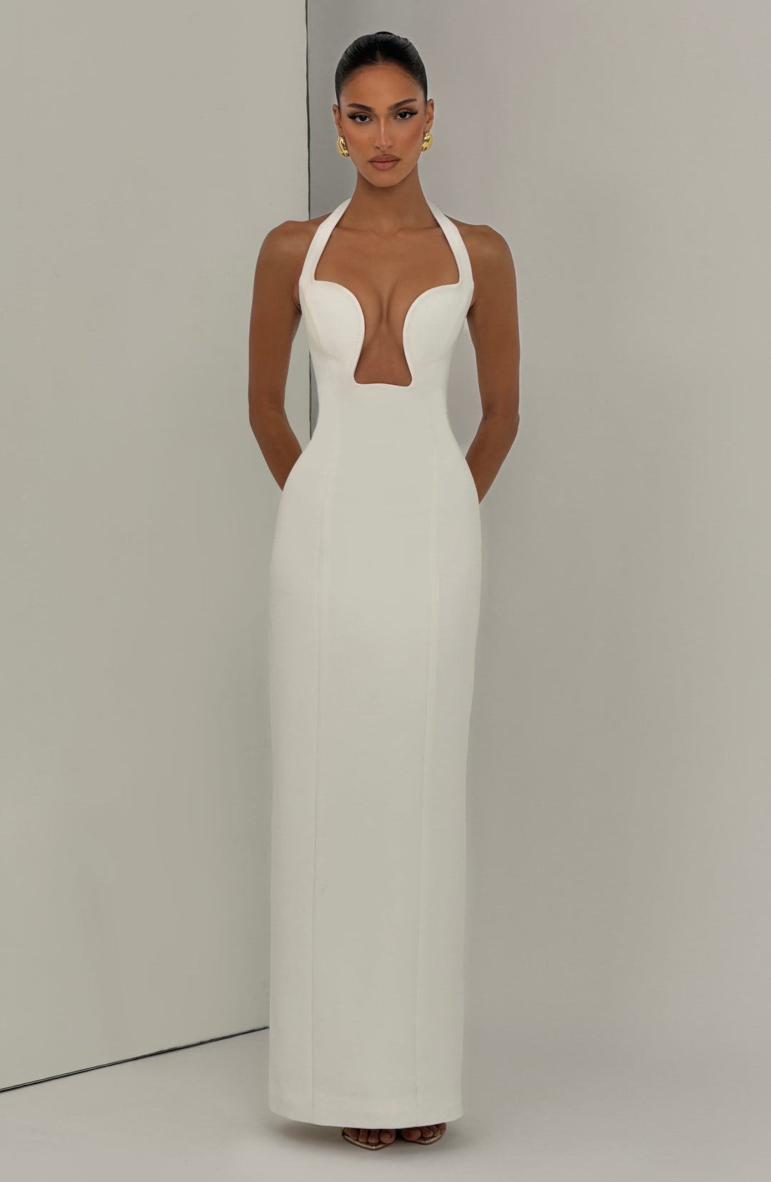 Elenina Maxi Dress in Ivory by Clandour, product photo 9