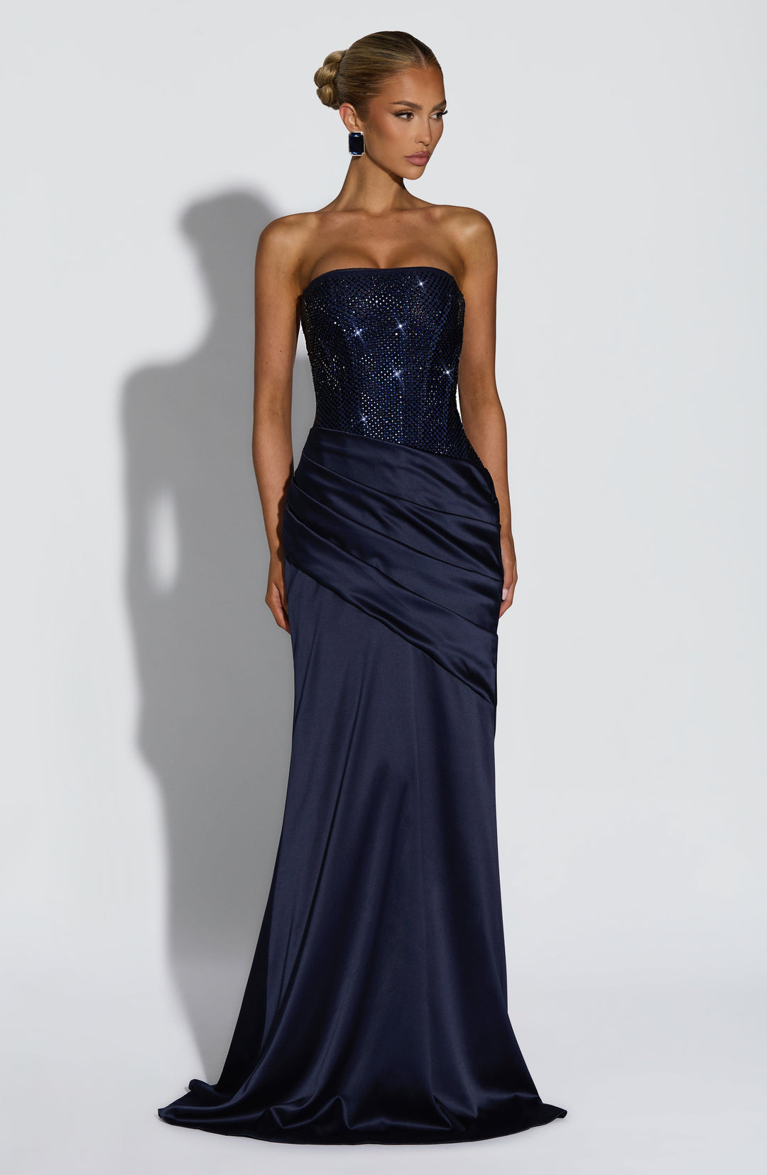 Elenine Maxi Dress in Navy by Clandour, product photo 1