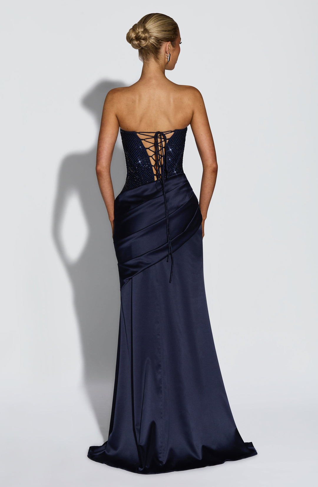 Elenine Maxi Dress in Navy by Clandour, product photo 2