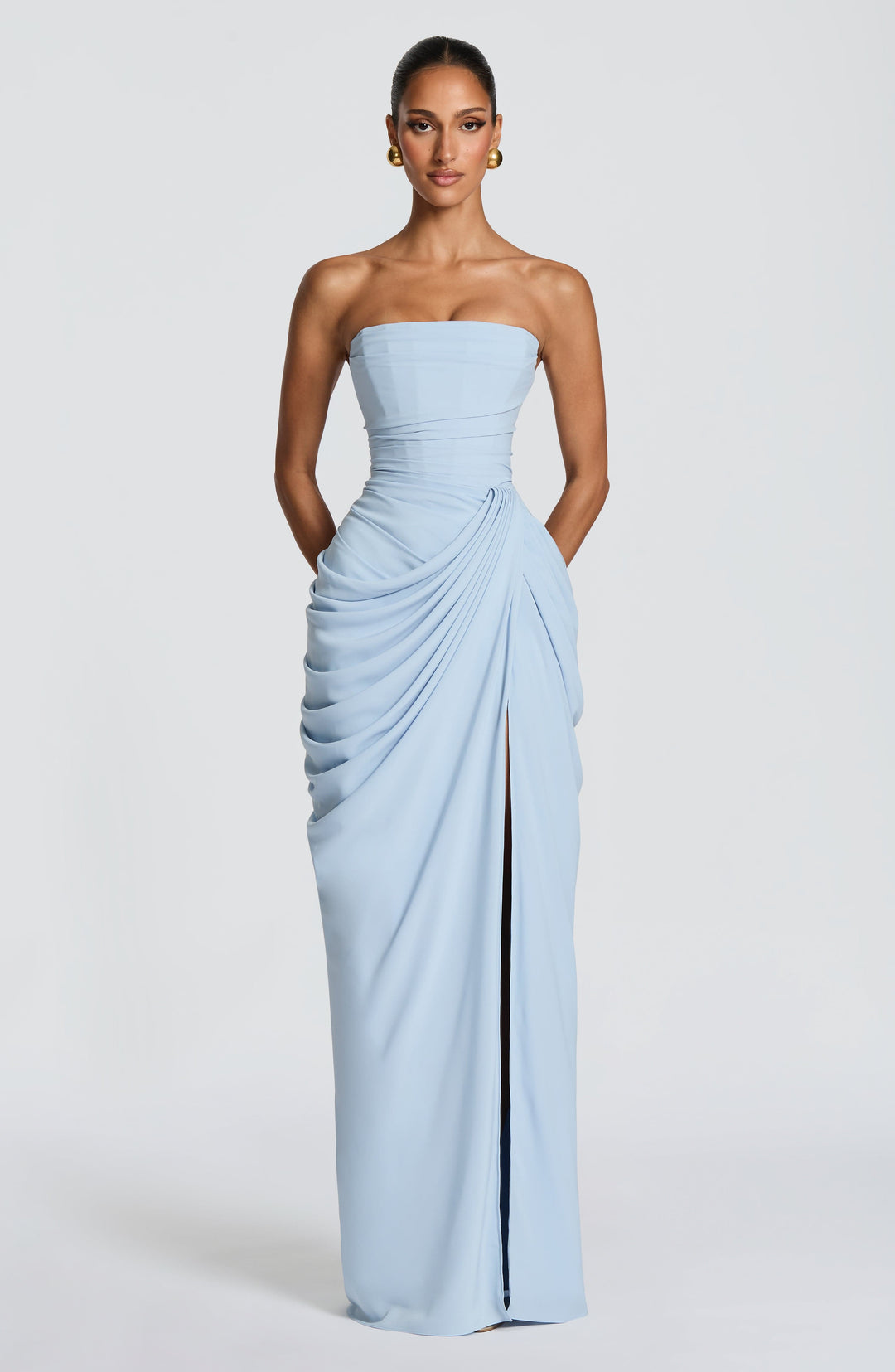 Eleniris Maxi Dress in Glacier Blue by Clandour, product photo 4