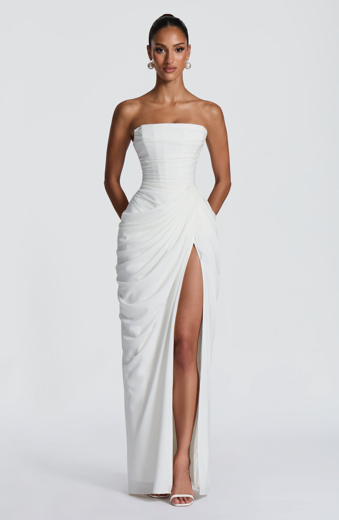 Eleniris Maxi Dress in Ivory by Clandour, product photo 5