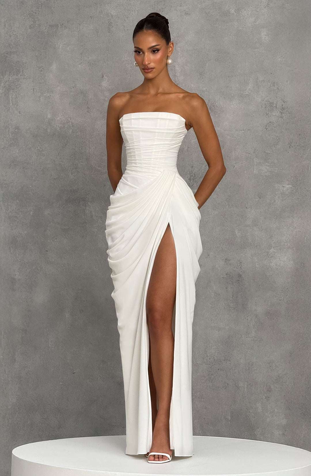 Eleniris Maxi Dress in Ivory by Clandour, product photo 8