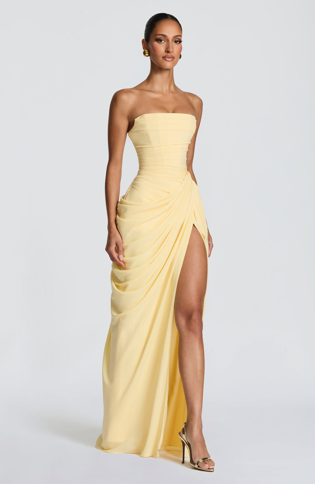 Eleniris Maxi Dress in Lemon by Clandour, product photo 3