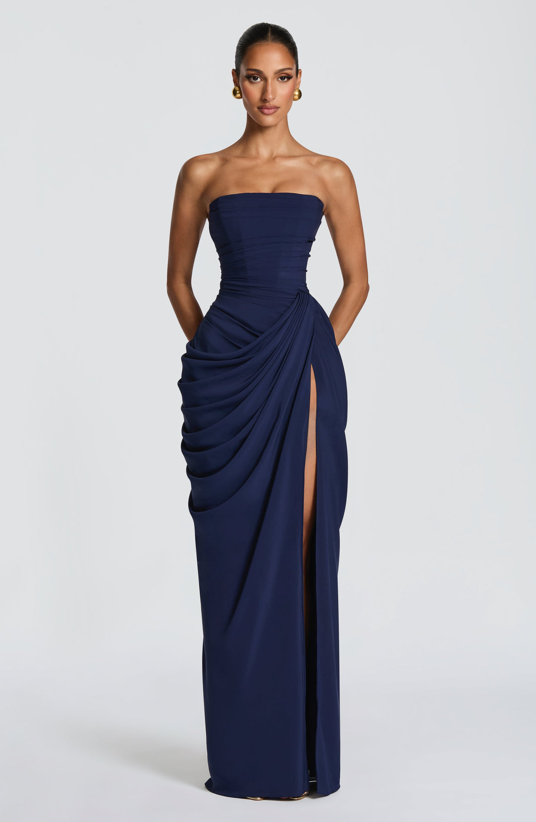 Eleniris Maxi Dress in Navy by Clandour, product photo 2