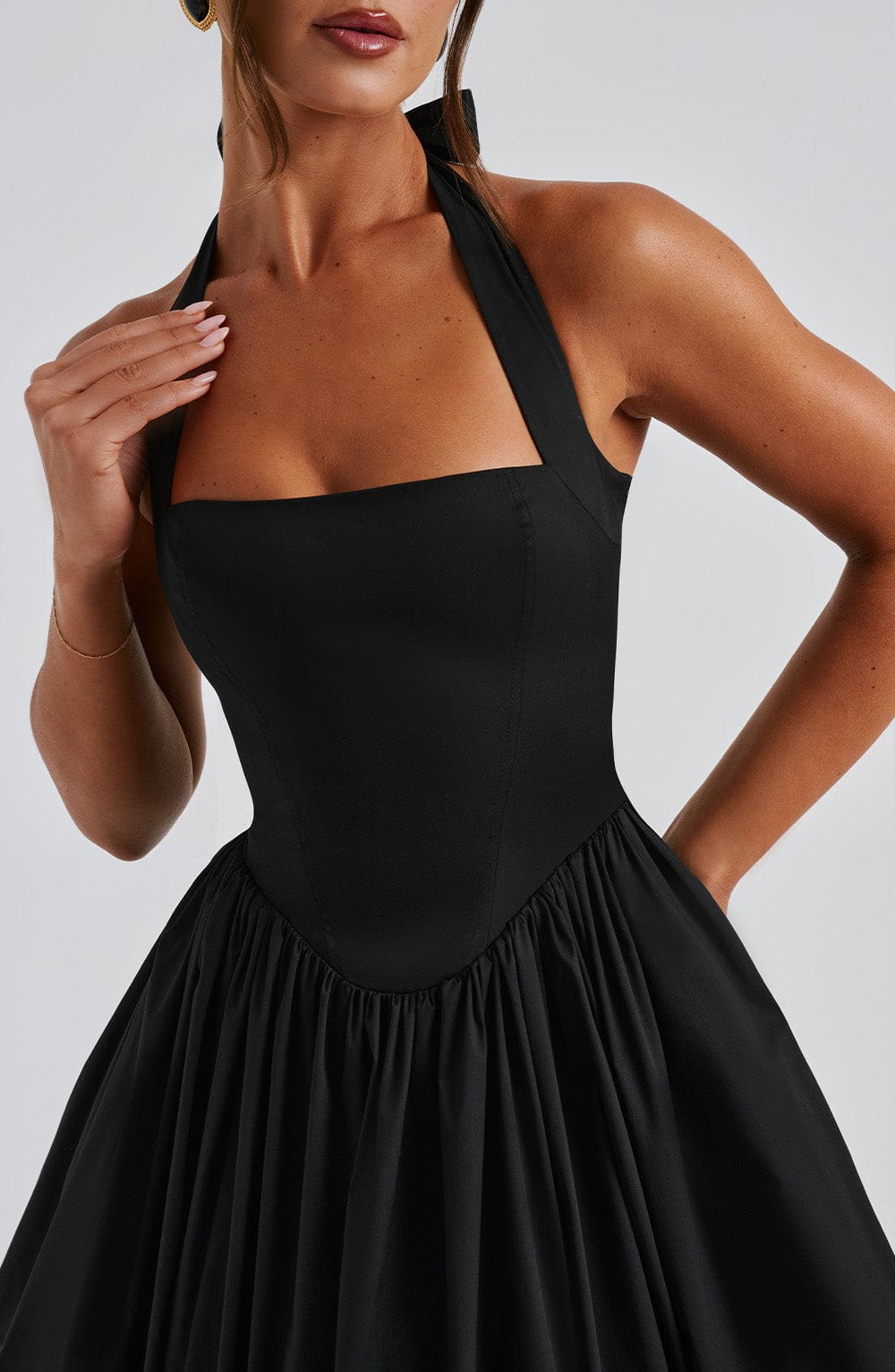 Elenlise Midi Dress in Black by Clandour, product photo 5