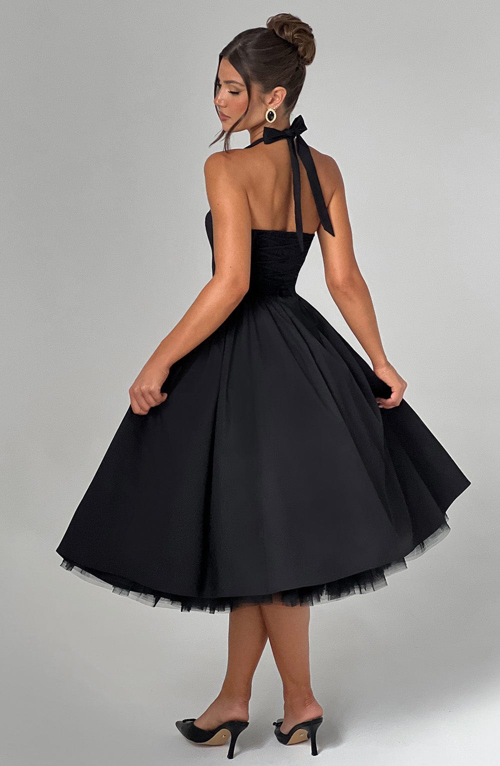 Elenlise Midi Dress in Black by Clandour, product photo 11