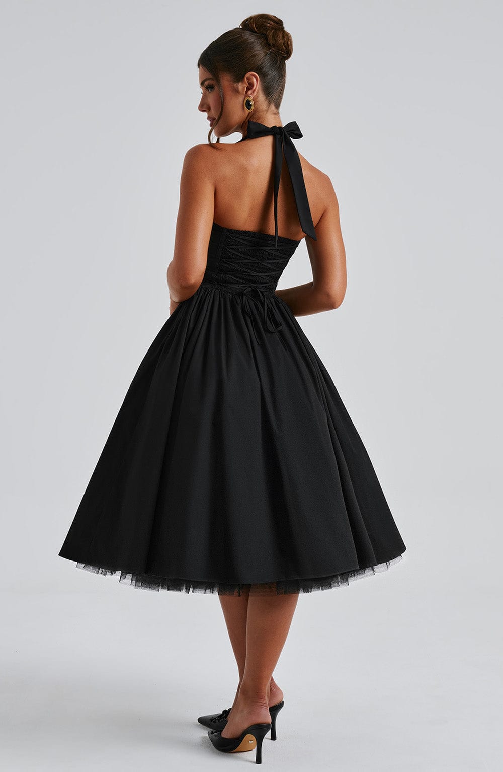 Elenlise Midi Dress in Black by Clandour, product photo 12