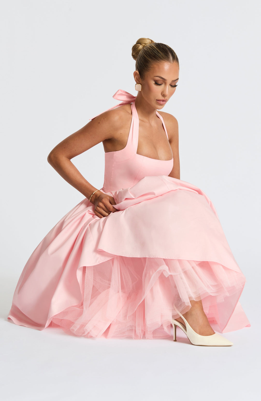 Elenlise Midi Dress in Blush by Clandour, product photo 3