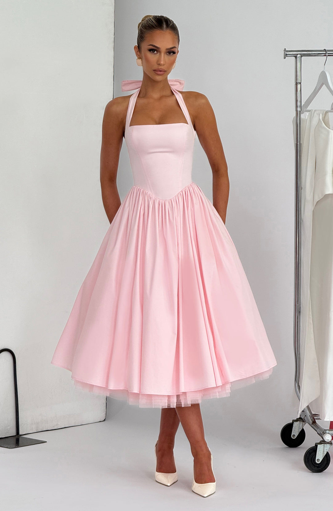 Elenlise Midi Dress in Blush by Clandour, product photo 5