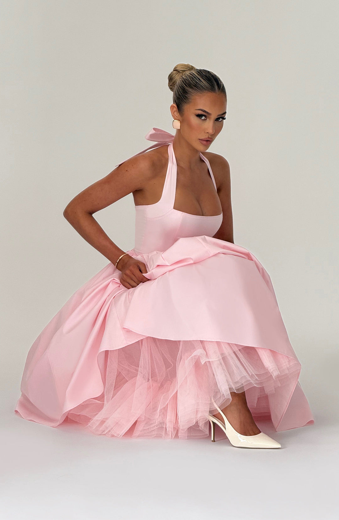 Elenlise Midi Dress in Blush by Clandour, product photo 6