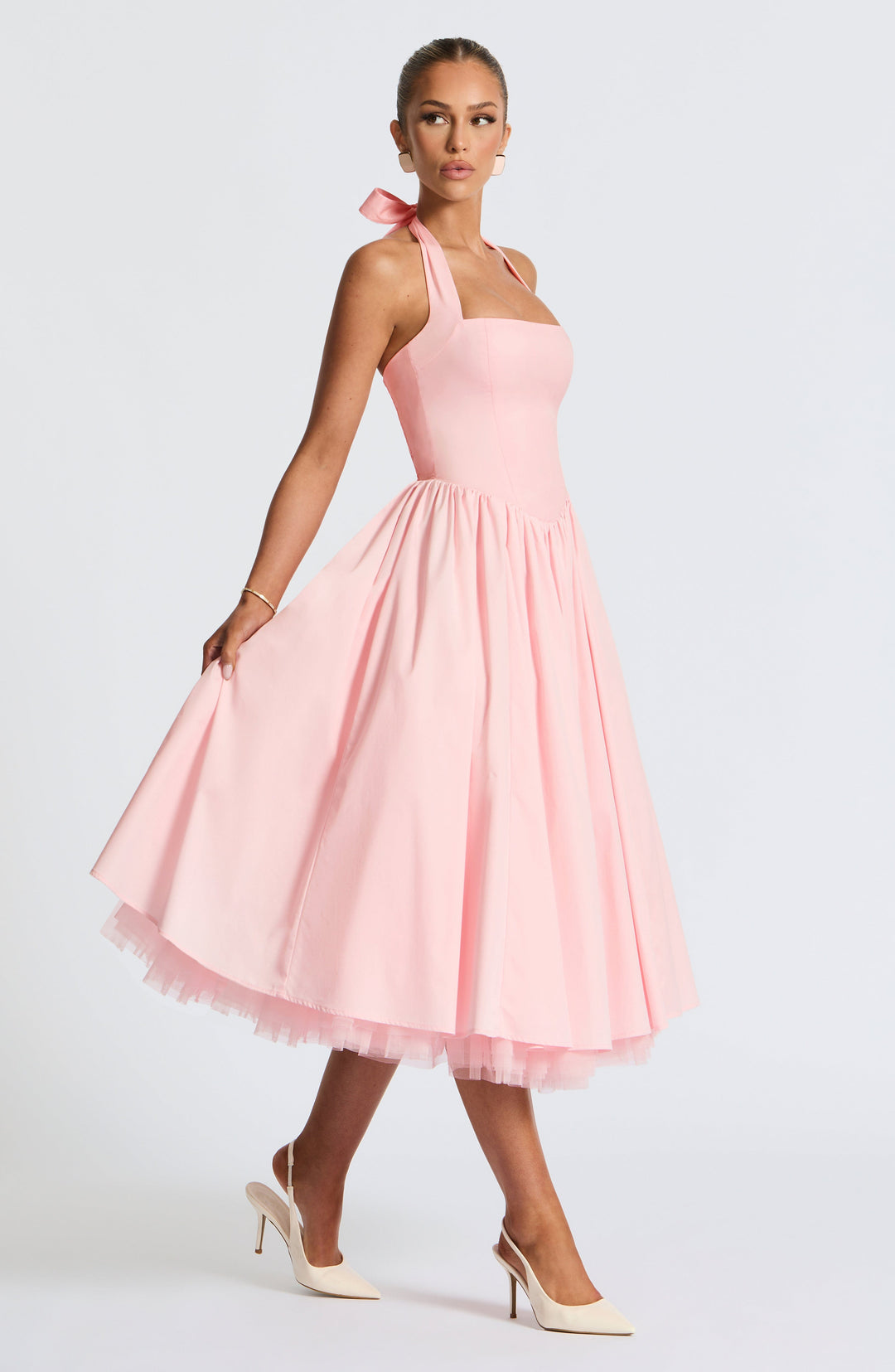 Elenlise Midi Dress in Blush by Clandour, product photo 7