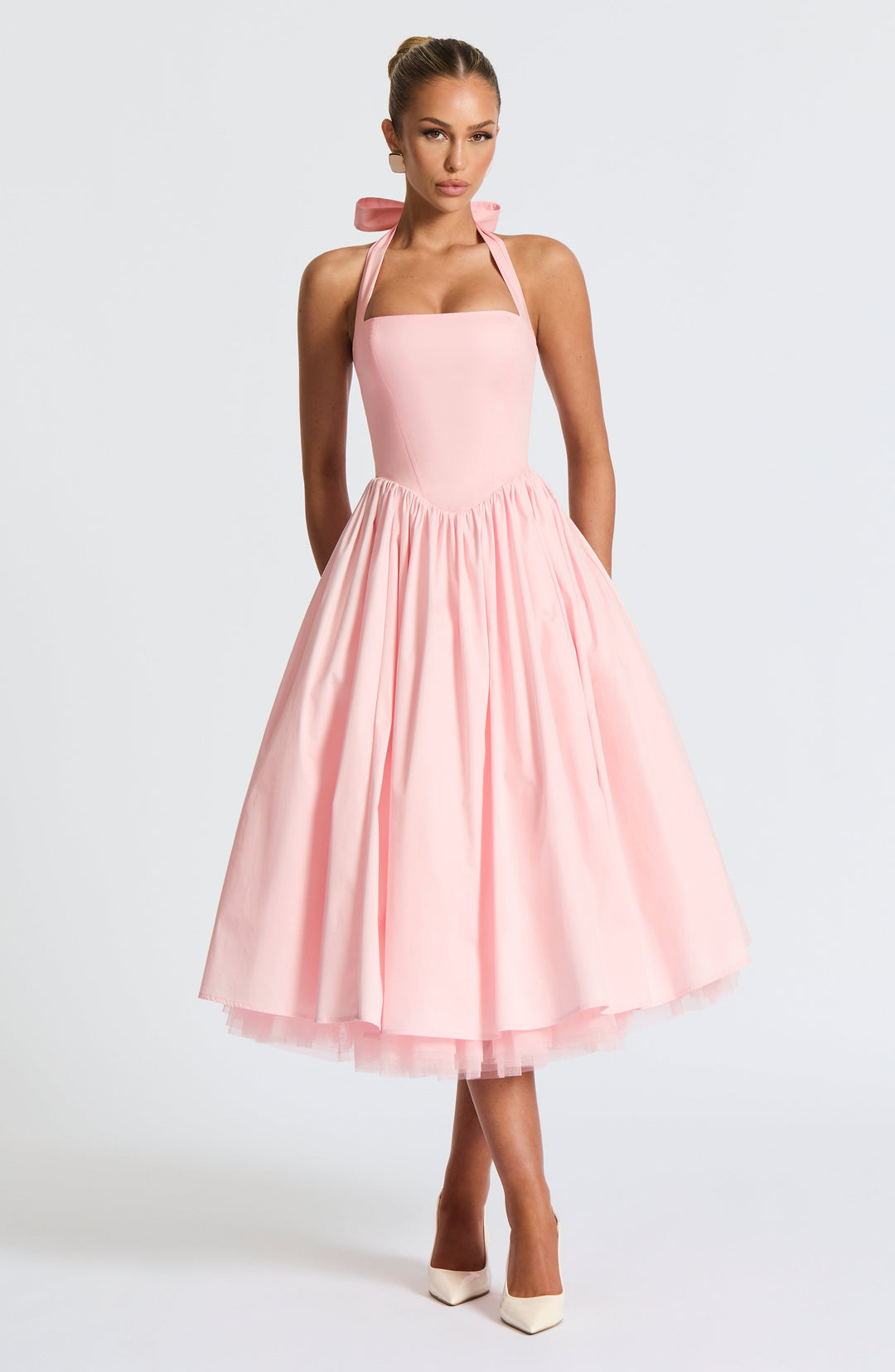 Elenlise Midi Dress in Blush by Clandour, product photo 9