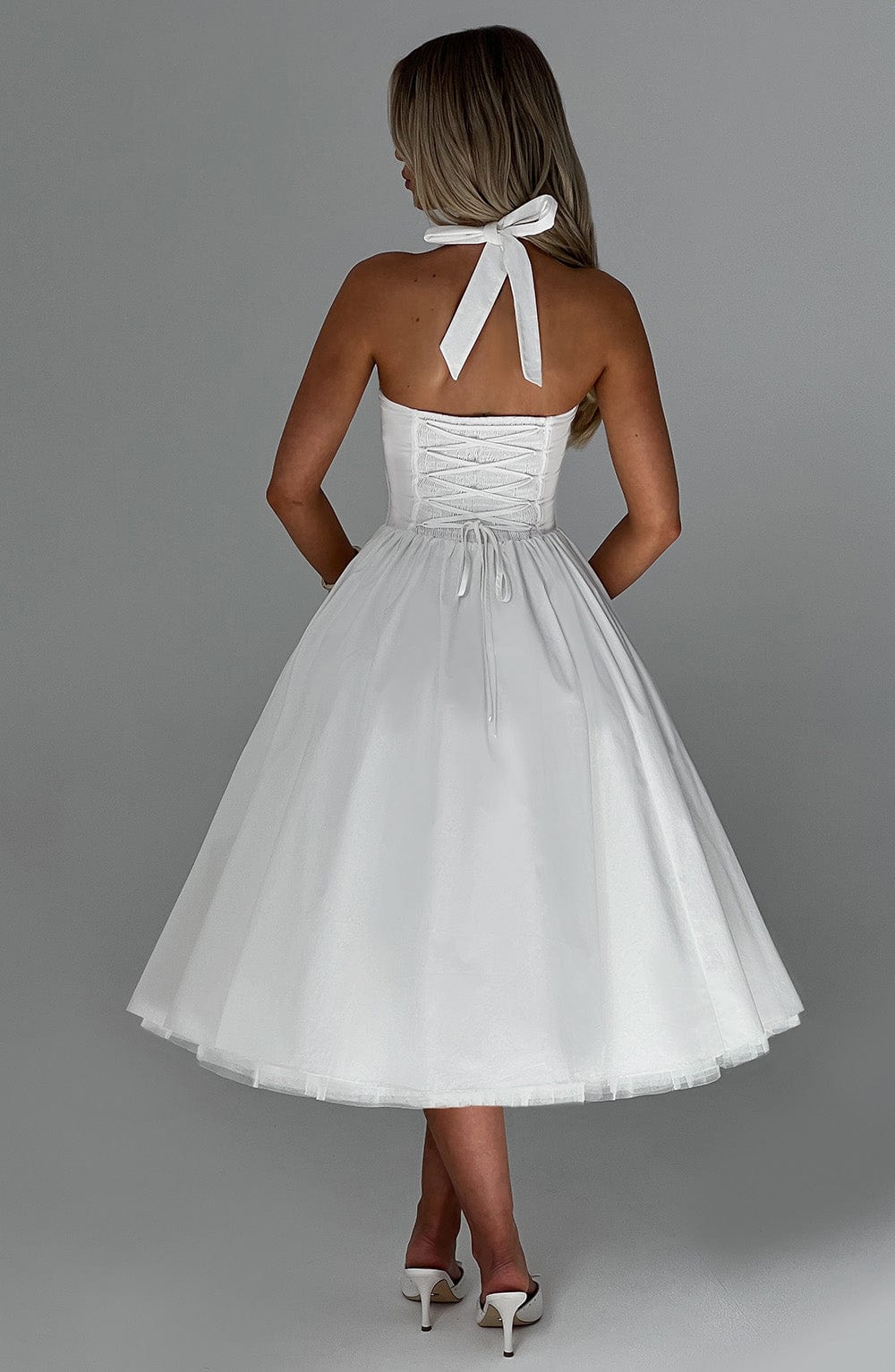 Elenlise Midi Dress in Ivory by Clandour, product photo 2