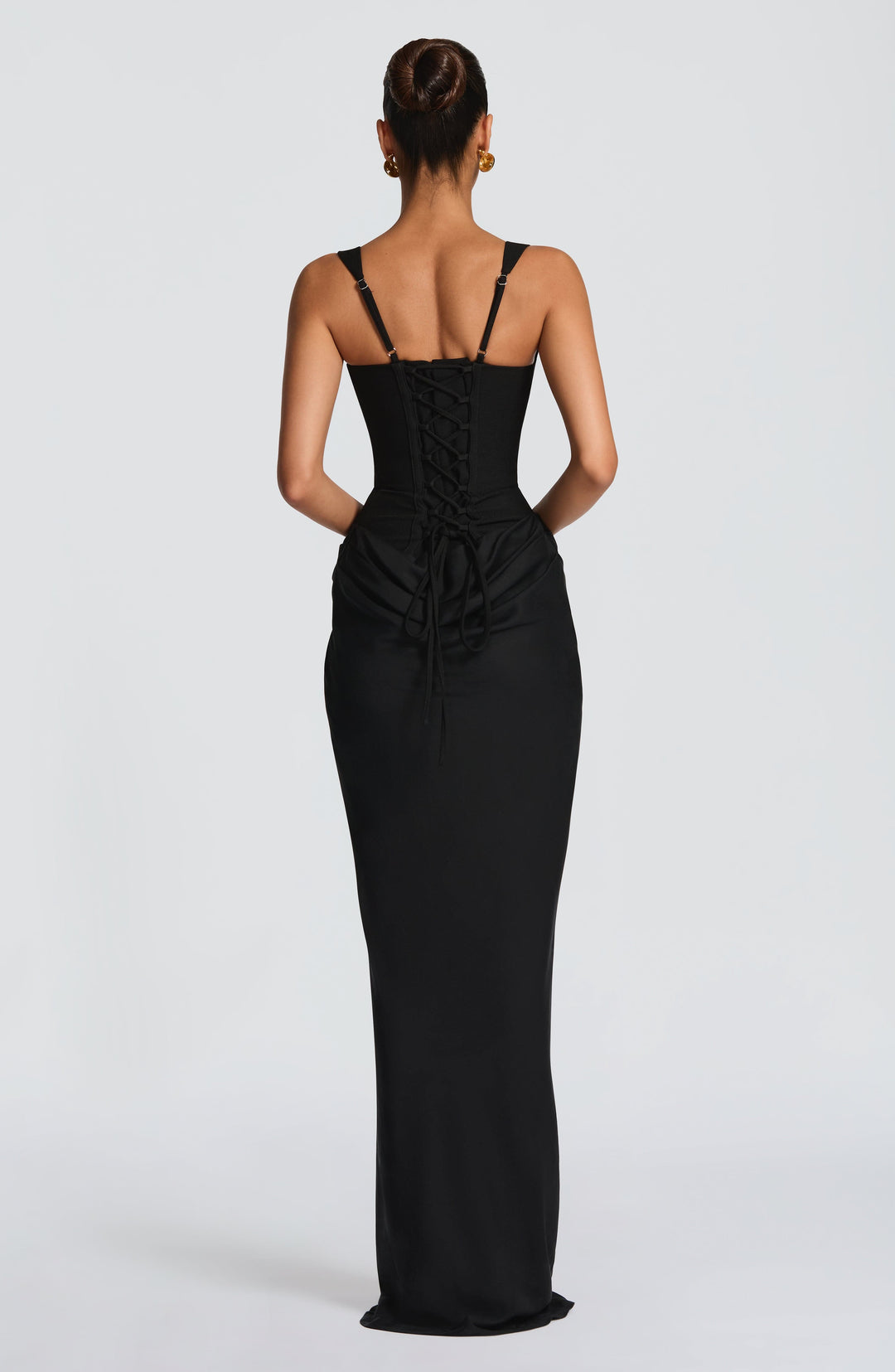 Elenmira Maxi Dress in Black by Clandour, product photo 2