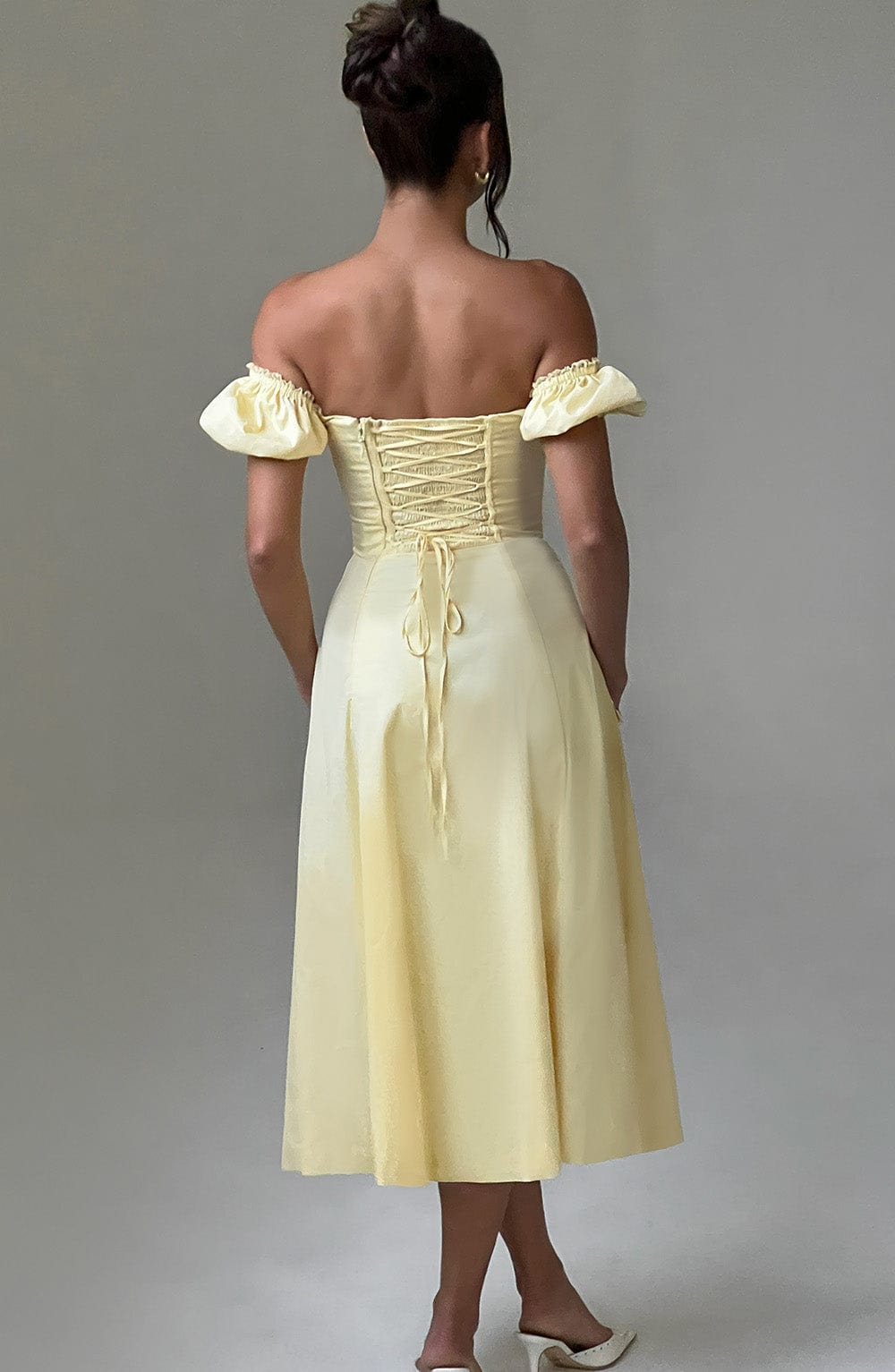 Elenvieve Midi Dress in Lemon by Clandour, product photo 6