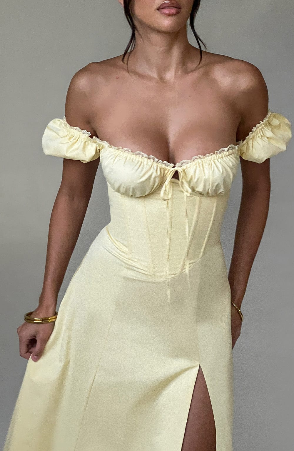Elenvieve Midi Dress in Lemon by Clandour, product photo 9