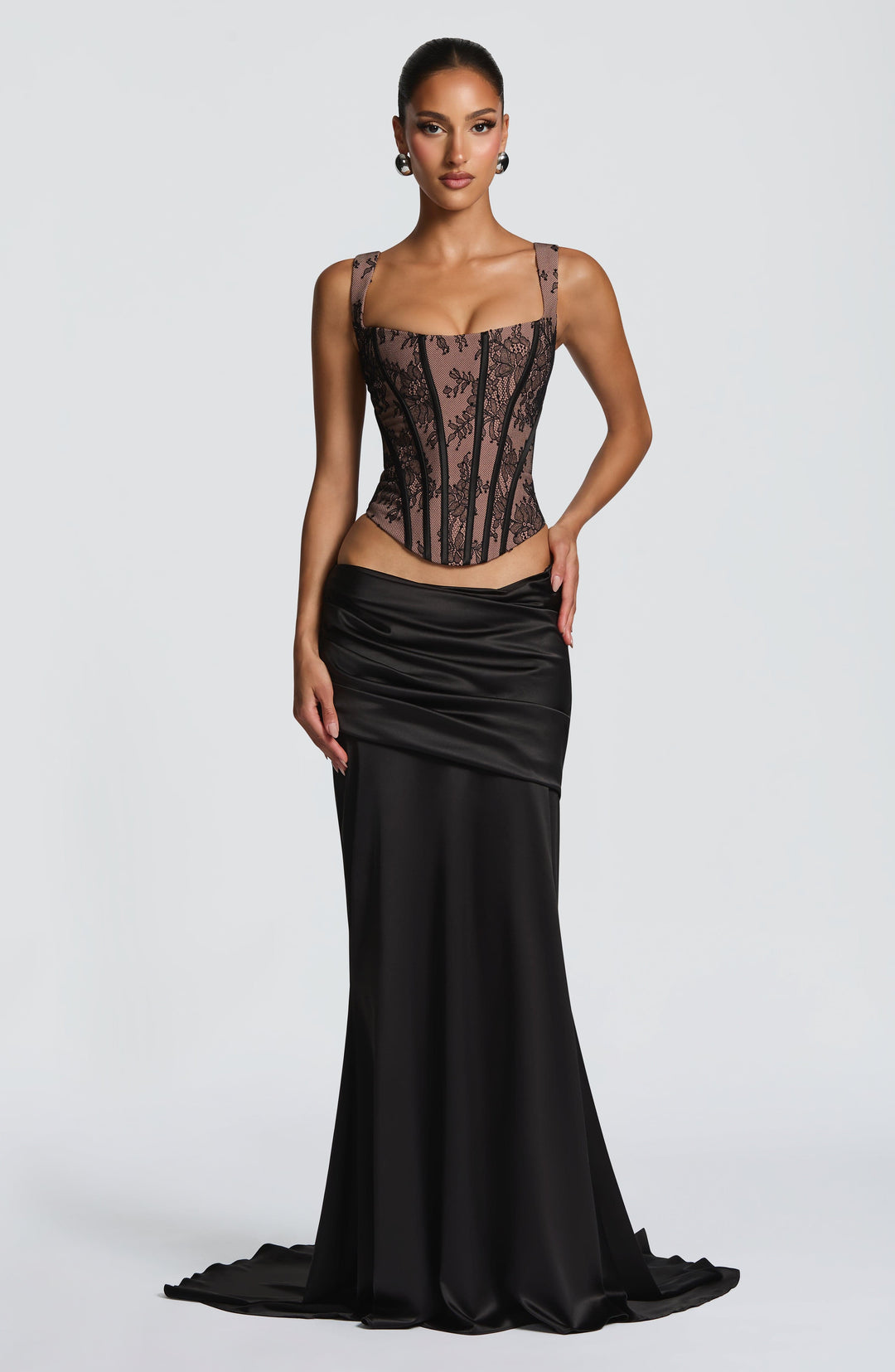 Elenyne Maxi Skirt in Black by Clandour, product photo 1