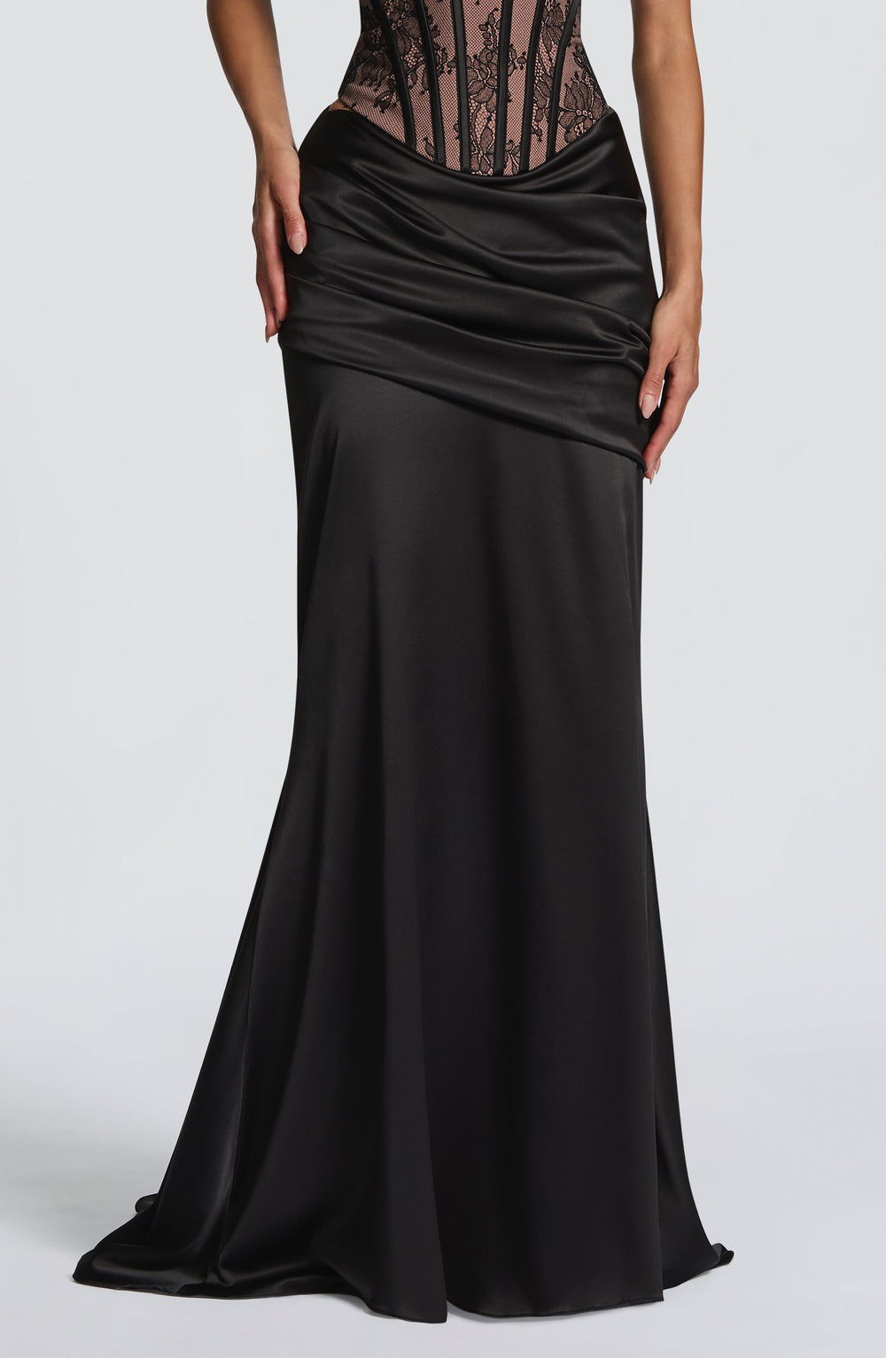 Elenyne Maxi Skirt in Black by Clandour, product photo 2