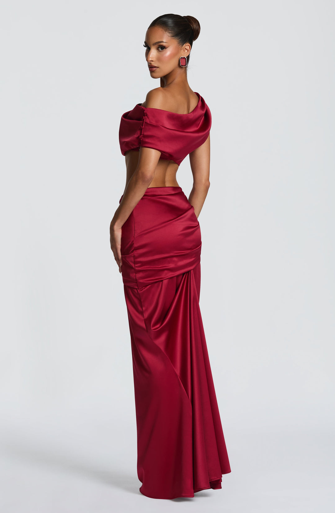 Elenyne Maxi Skirt in Burgundy by Clandour, product photo 6