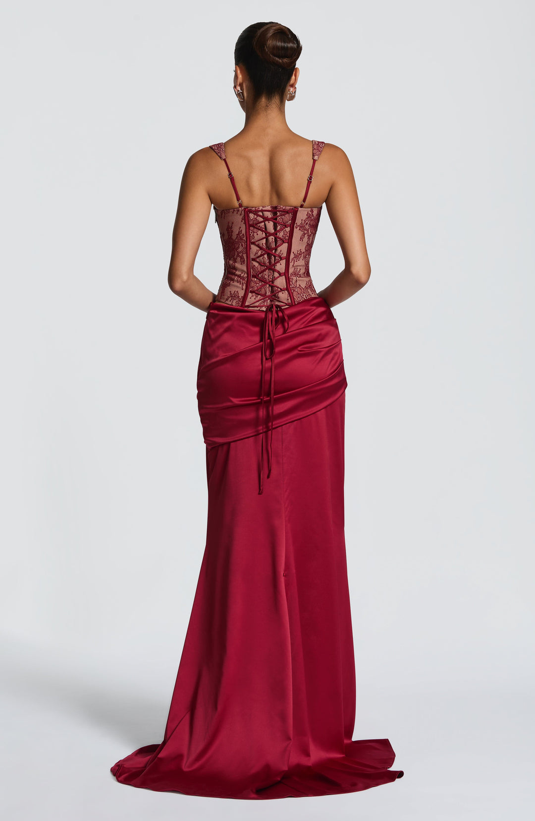 Elenyne Maxi Skirt in Burgundy by Clandour, product photo 8