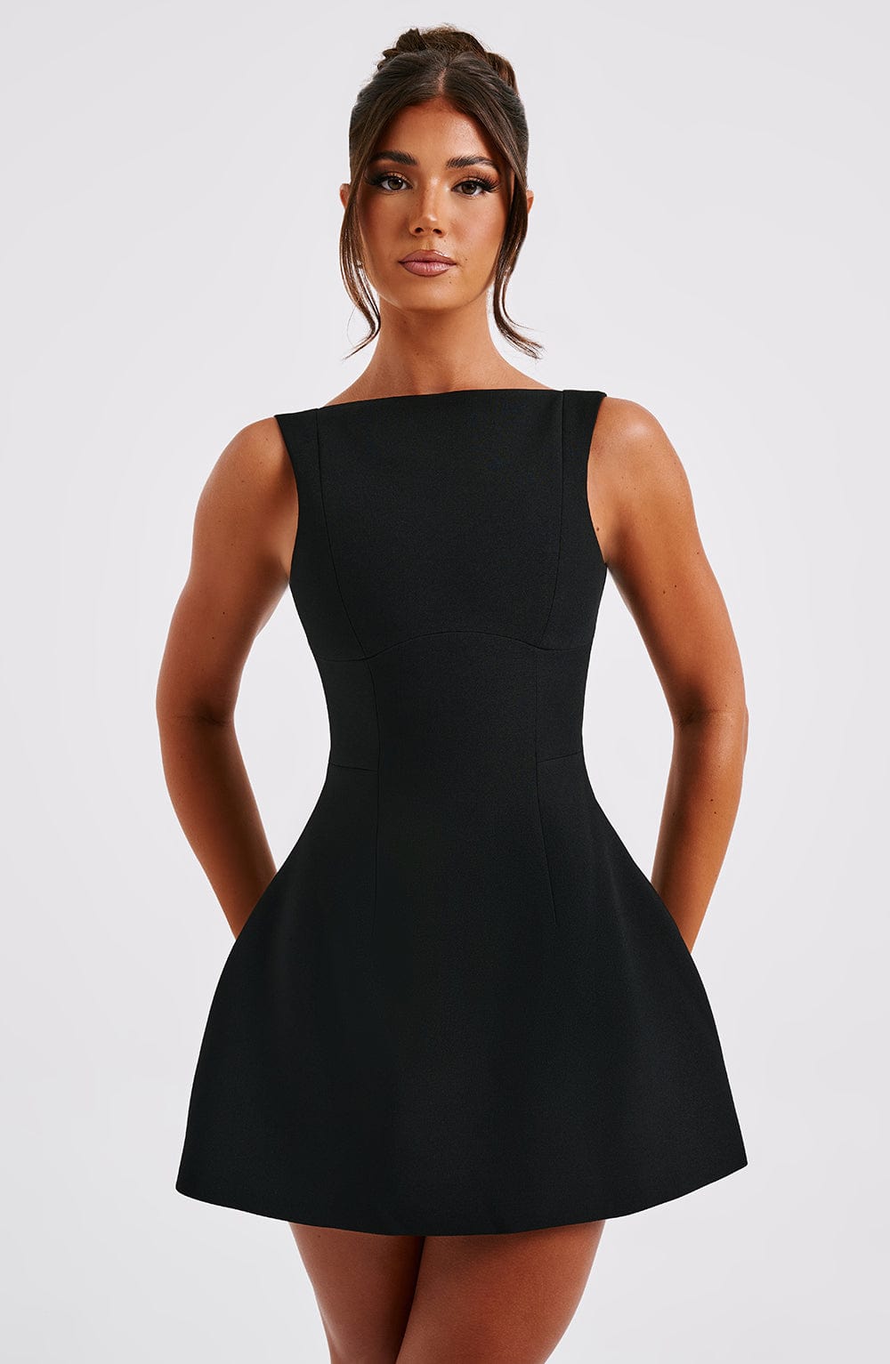 Elowyn Mini Dress in Black by Clandour, product photo 1