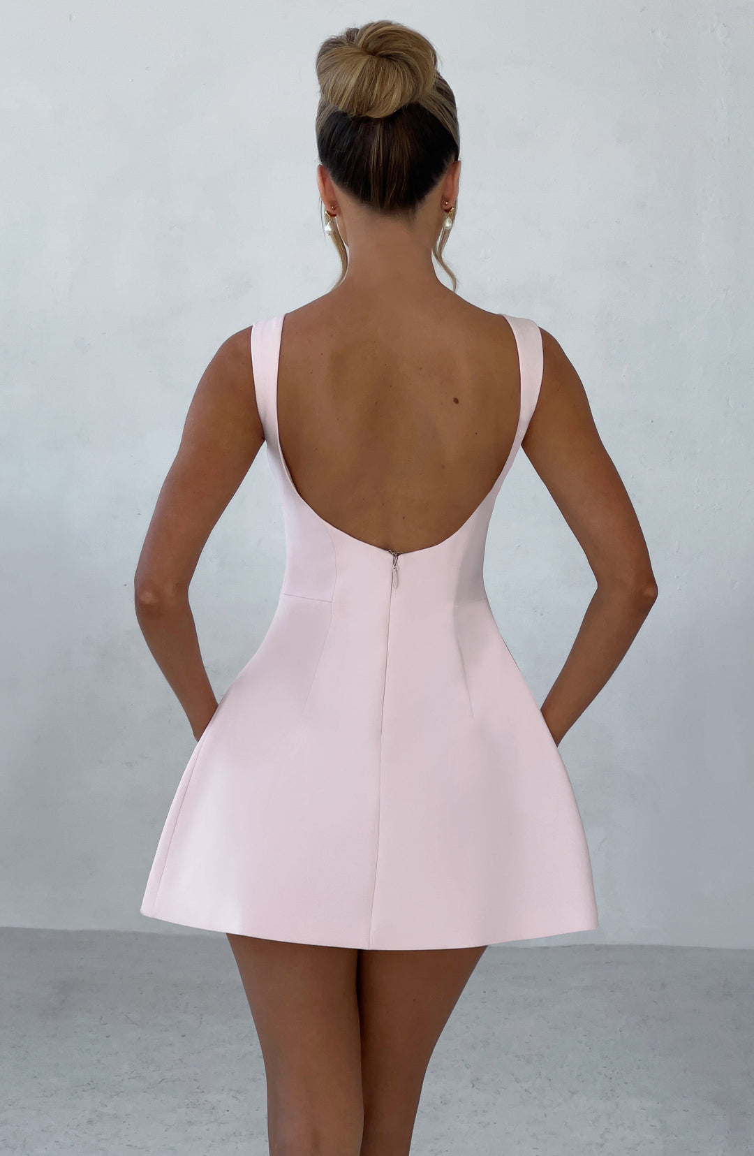 Elowyn Mini Dress in Blush by Clandour, product photo 2