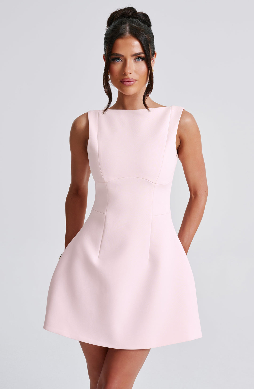 Elowyn Mini Dress in Blush by Clandour, product photo 4