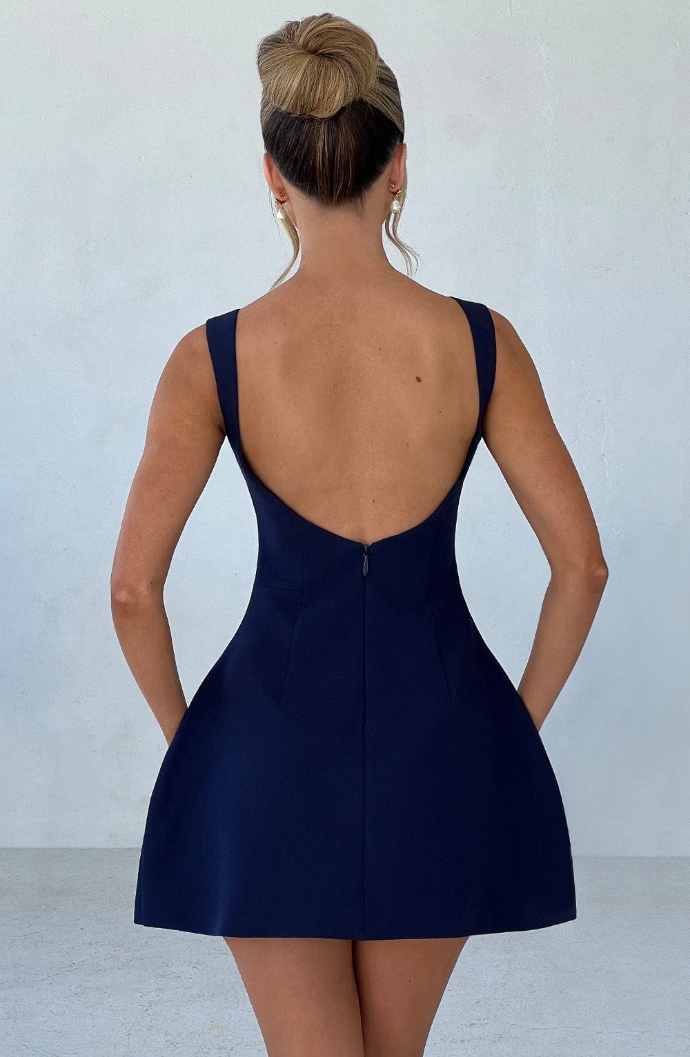 Elowyn Mini Dress in Navy by Clandour, product photo 5