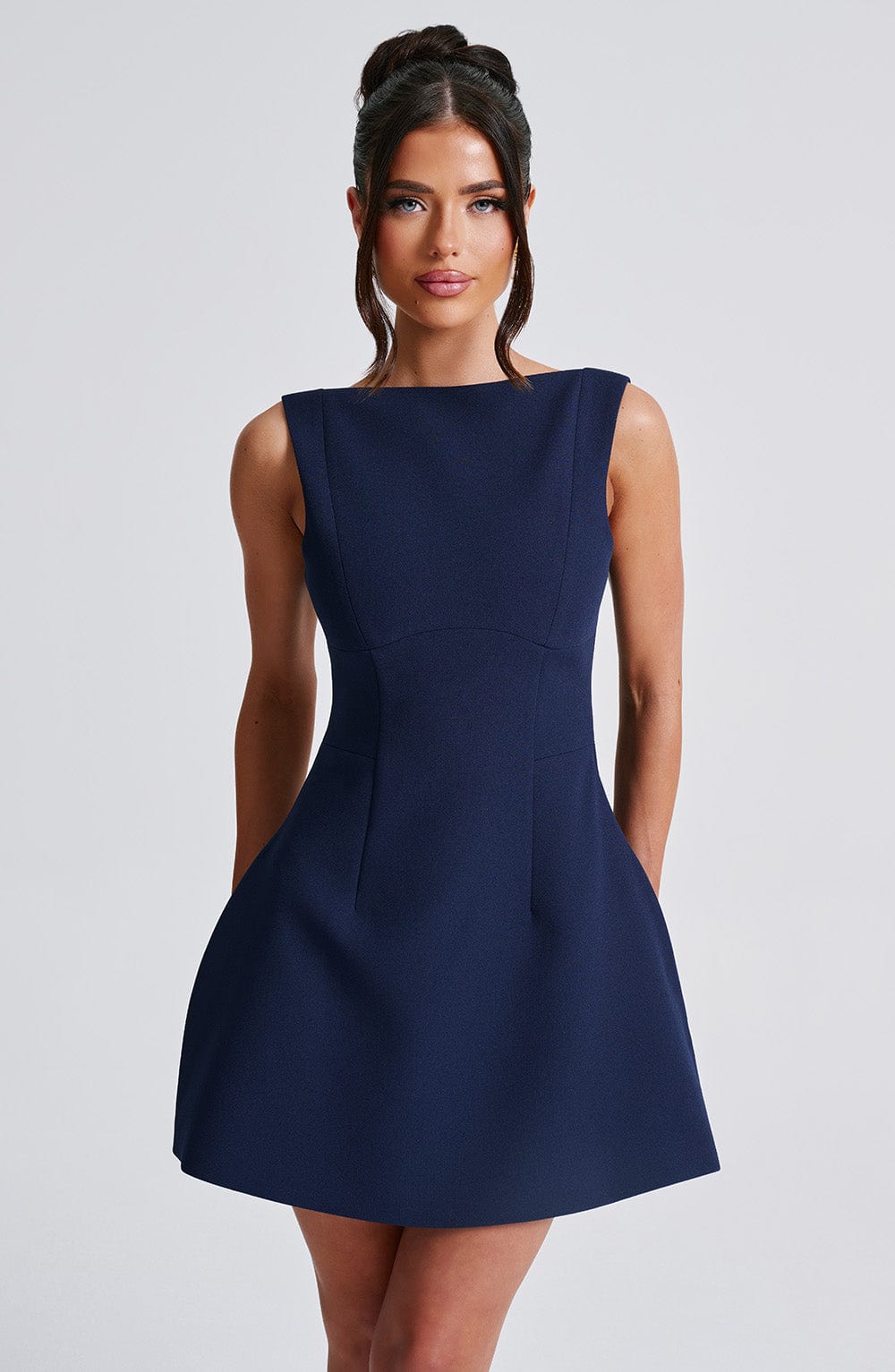 Elowyn Mini Dress in Navy by Clandour, product photo 6