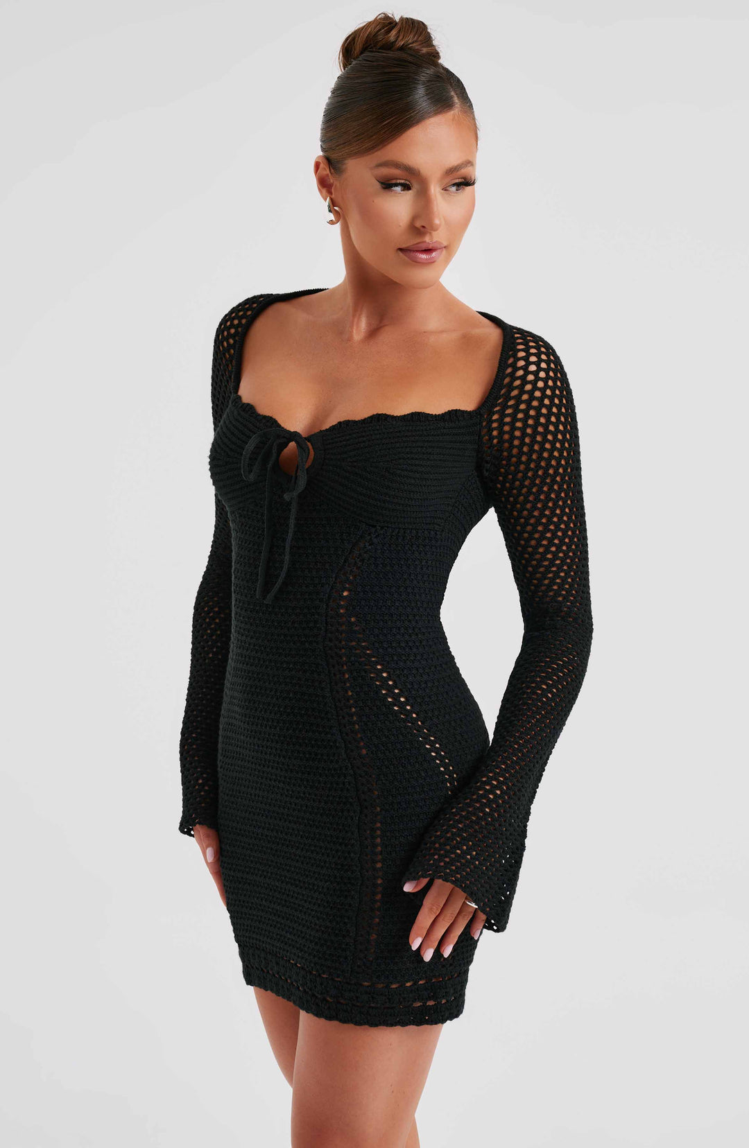 Fioraella Mini Dress in Black by Clandour, product photo 4