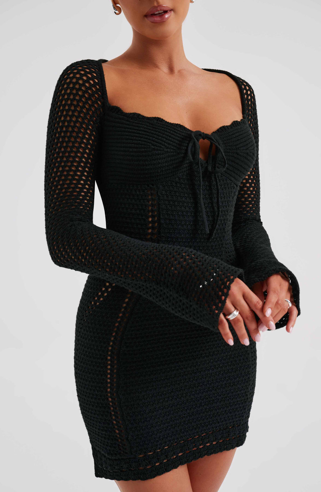 Fioraella Mini Dress in Black by Clandour, product photo 5