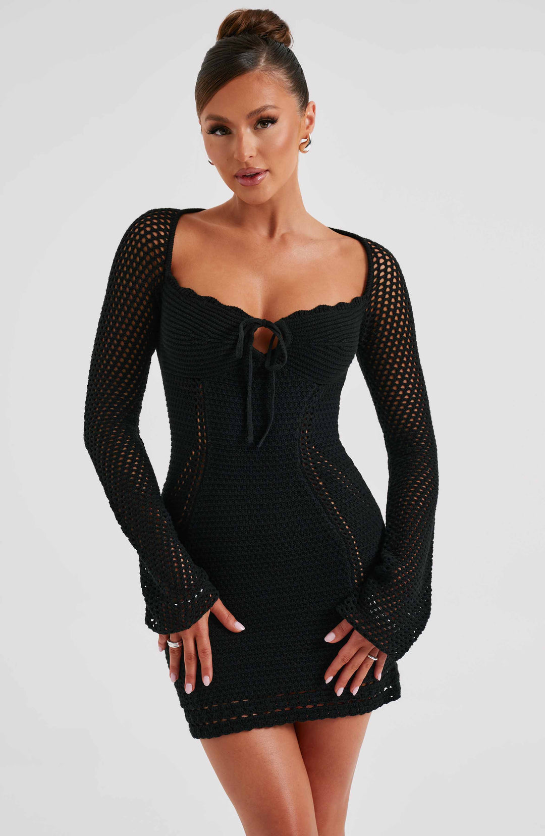 Fioraella Mini Dress in Black by Clandour, product photo 6