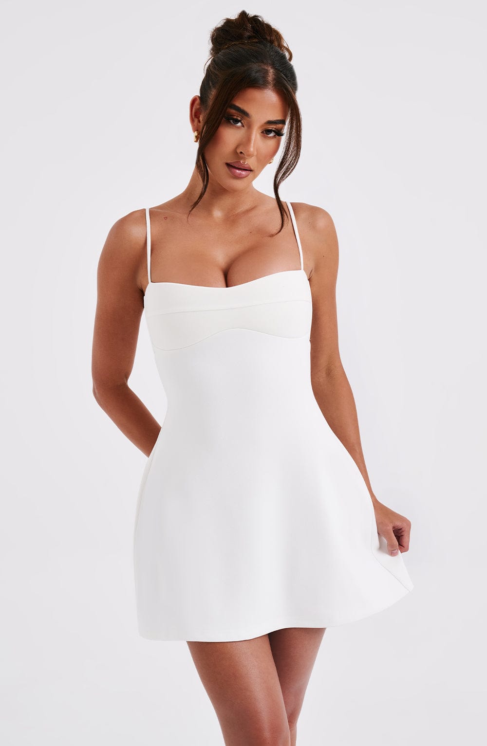 Fioraelle Mini Dress in Ivory by Clandour, product photo 5
