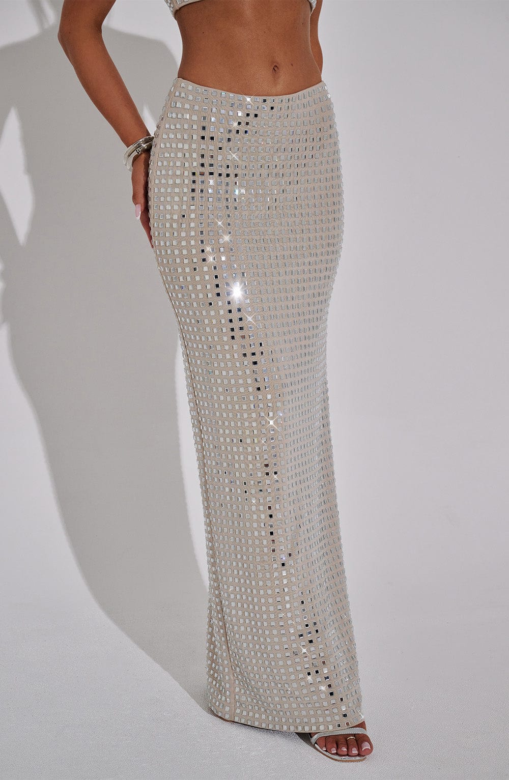 Fioraessa Maxi Skirt in Nude by Clandour, product photo 4